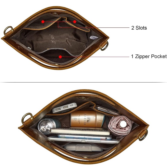 S-Zone leather crossbody purse bag - Picture 10 of 15